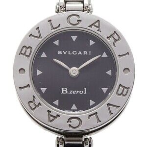 BVLGARI B.zero1 Watch BZ22S Swiss Quartz Black Dial Stainless Steel Women's